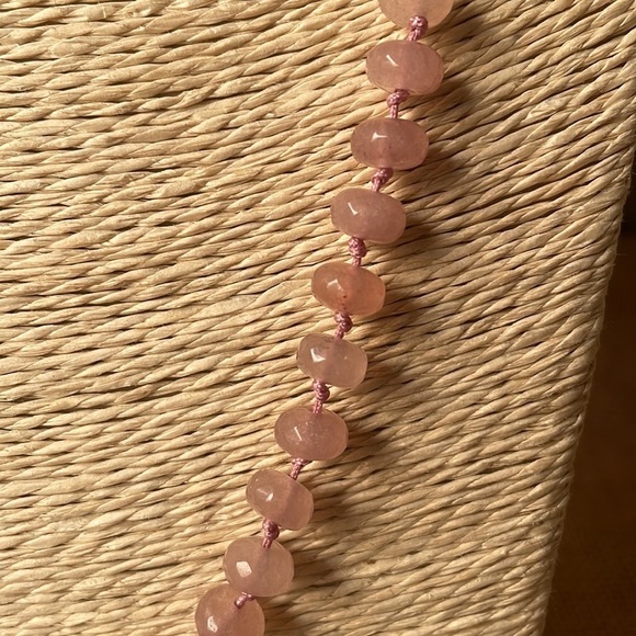 Pink Rose Quartz Stone 8mm Necklace Knotted New Handmade 2022 In style Beads - Picture 13 of 13